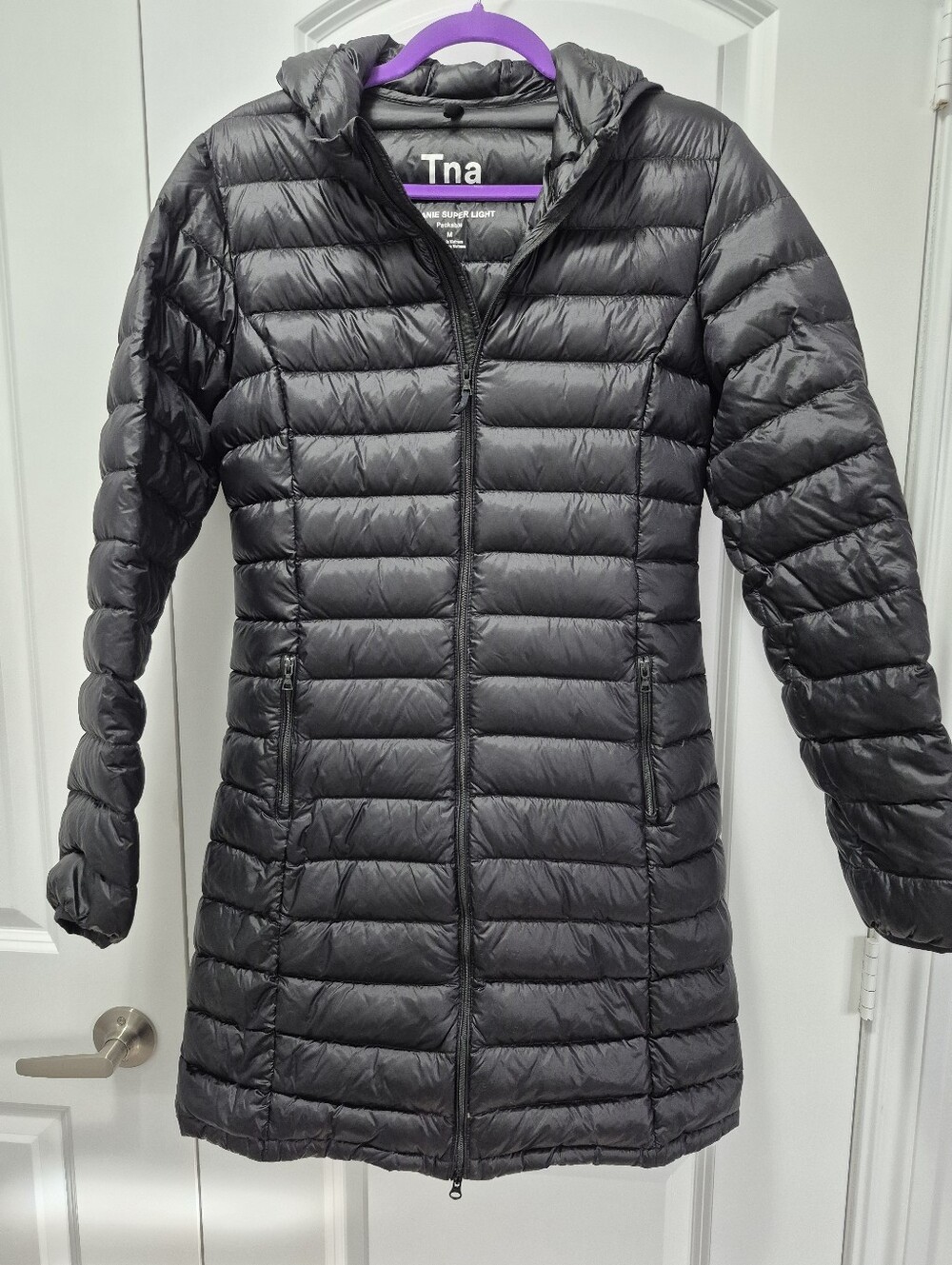 Tna Packable Botanie Super Light Goose Down Puffer jacket, Size Medium